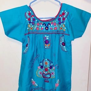 Girls hand embroidered dress
